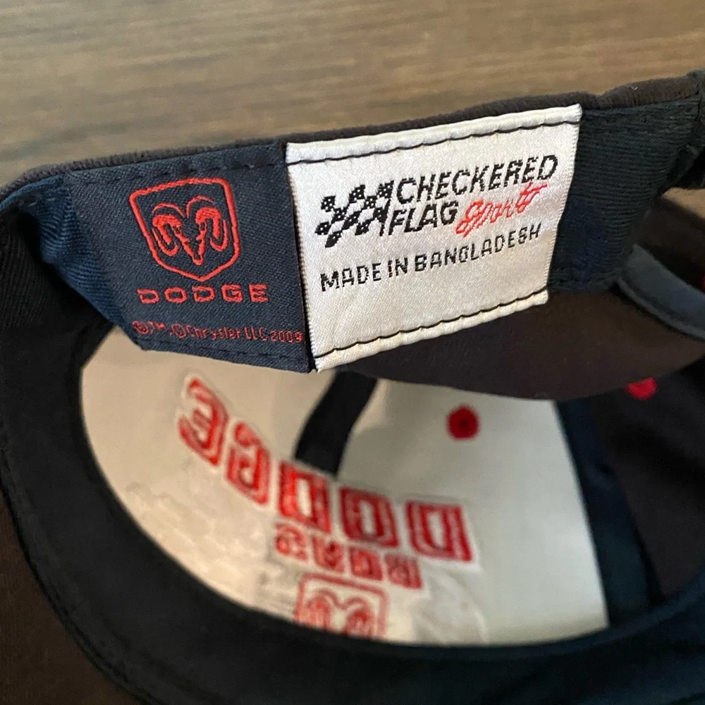 Vintage Dodge Boys NASCAR Racing Hat Cap Adjustable Black Red 1990’s Barbed Wire